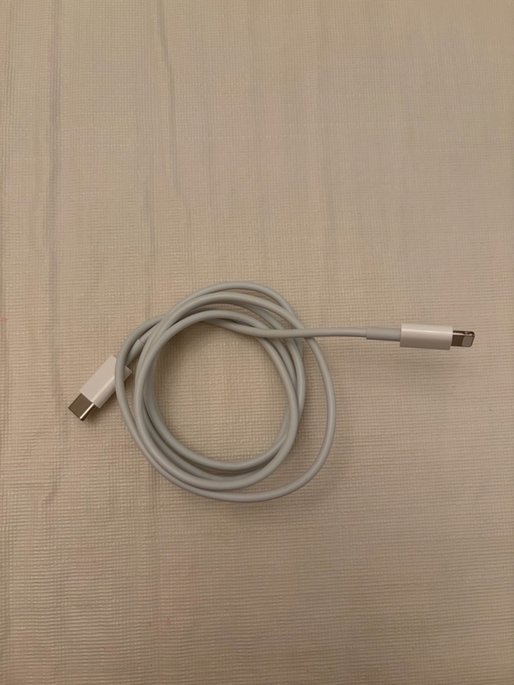 White USB-C to Lightning Cable